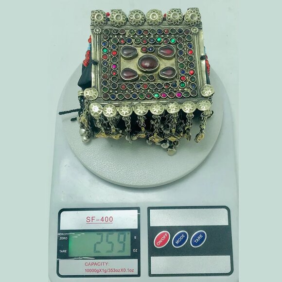 Handmade Kuchi Belly Dance Belt: Vintage Coins & Glass Beads main image 6